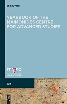 Yearbook of Maimonides Centre for Advanced Studies 2016