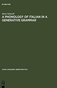 A Phonology of Italian in a Generative Grammar