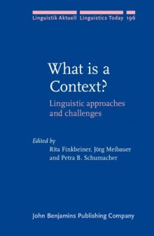 What is a Context?: Linguistic approaches and challenges