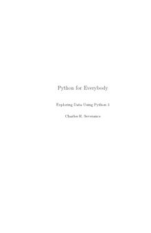Python for Everybody  Exploring Data in Python 3