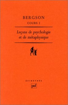 Leçons de psychologie et de métaphysique, Tome 1