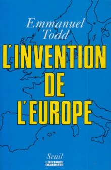 L’invention de l’Europe