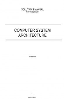 Solutions Manual Computer System Architecture - 3rd Edition