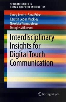 Interdisciplinary Insights For Digital Touch Communication