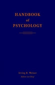 Handbook of Psychology, 12 Volume Set