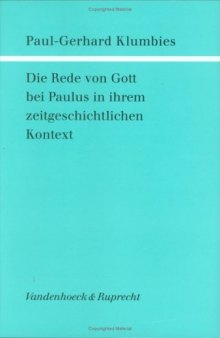 Die Rede von Gott bei Paulus in ihrem zeitgeschichtlichen Kontext