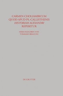 Carmen choliambicum quod apud Ps.-Callisthenis Historiam Alexandri reperitur