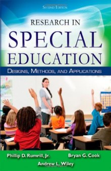 Research in Special Education: Designs, Methods, and Applications