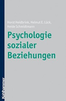 Psychologie Sozialer Beziehungen (German Edition)