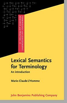 Lexical Semantics for Terminology: An introduction