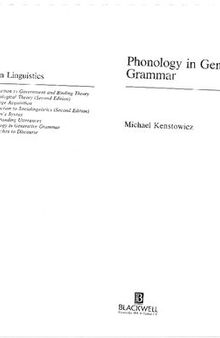 Phonology in Generative Grammar