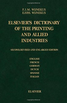 Elsevier's Dictionary of the Printing and Allied Industries