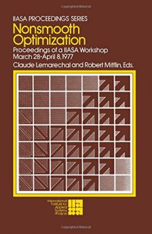 Nonsmooth optimization: Proceedings of a IIASA workshop