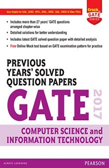 GATE 2017 Computer Science And Information Technology Previous Years’ Solved Question Papers
