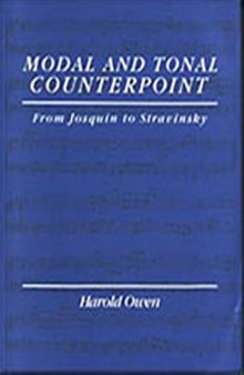 Modal and tonal counterpoint: from Josquin to Stravinsky /