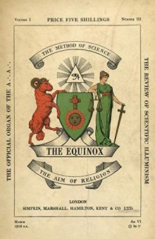 The Equinox: Keep Silence Edition, Vol. 1, No. 3