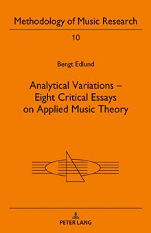 Analytical Variations - Eight Critical Essays on Applied Music Theory