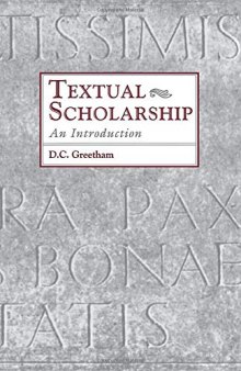 Textual Scholarship: An Introduction