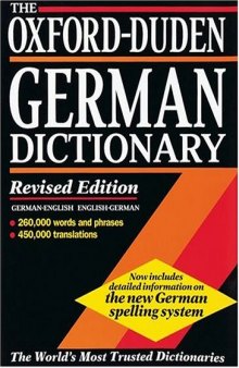 The Oxford-Duden German Dictionary: German-English, English-German
