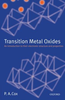 Transition Metal Oxides: An Introduction to Their Electronic Structure and Properties