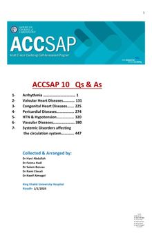 Adult Clinical Cardiology – Self-Assessment Program (ACCSAP 10)