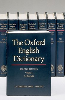 The Oxford English Dictionary (20 Volume Set) (Vols 1-20).  	OED