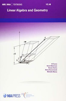 Linear Algebra and Geometry (AMS/MAA Textbooks)