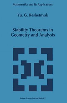 Stability Theorems in Geometry and Analysis (Mathematics and Its Applications)