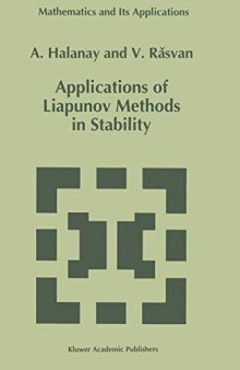 Applications of Liapunov Methods in Stability (Mathematics and Its Applications)