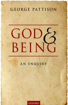 God and Being, an Enquiry