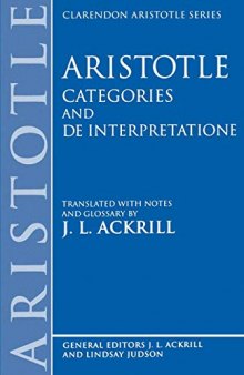 Aristotle's Categories and de Interpretatione