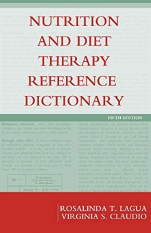 Nutrition and diet therapy reference dictionary