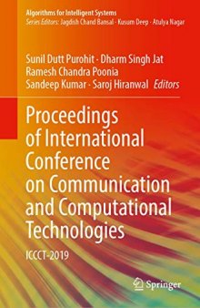 Proceedings of International Conference on Communication and Computational Technologies ICCCT-2019