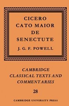 Cicero: Cato Maior de senectute