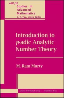 Introduction to p-adic Analytic Number Theory