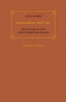 Associations and Law: The Classical and Early Christian Stages