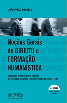 Noções Gerais de Direito e Formação Humanística
