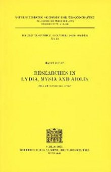 Researches in Lydia, Mysia and Aiolis