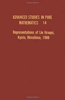 Representations of Lie Groups, Kyoto, Hiroshima, 1986