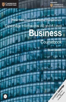 Cambridge International AS and A Level Business Coursebook with CD-ROM (Cambridge International Examinations)