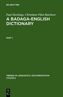 A Badaga-English Dictionary