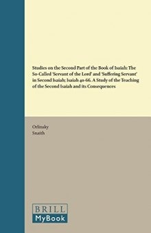 Studies on the Second Part of the Book of Isaiah