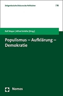 Populismus – Aufklärung – Demokratie