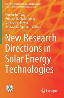 New Research Directions In Solar Energy Technologies