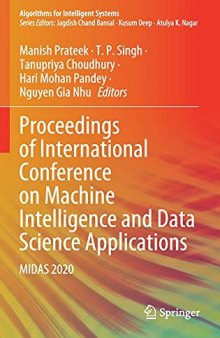Proceedings of International Conference on Machine Intelligence and Data Science Applications: MIDAS 2020