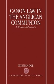 Canon Law in the Anglican Communion: A Worldwide Perspective
