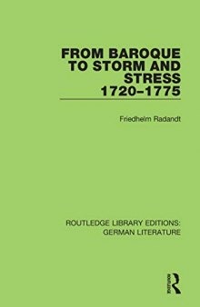 From baroque to storm and stress 1720-1775