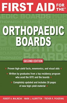 First Aid for the Orthopaedic Boards, Second Edition