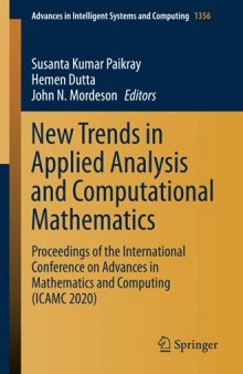 New Trends in Applied Analysis and Computational Mathematics: Proceedings of the International Conference on Advances in Mathematics and Computing (ICAMC 2020)
