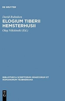 Elogium Tiberii Hemsterhusii